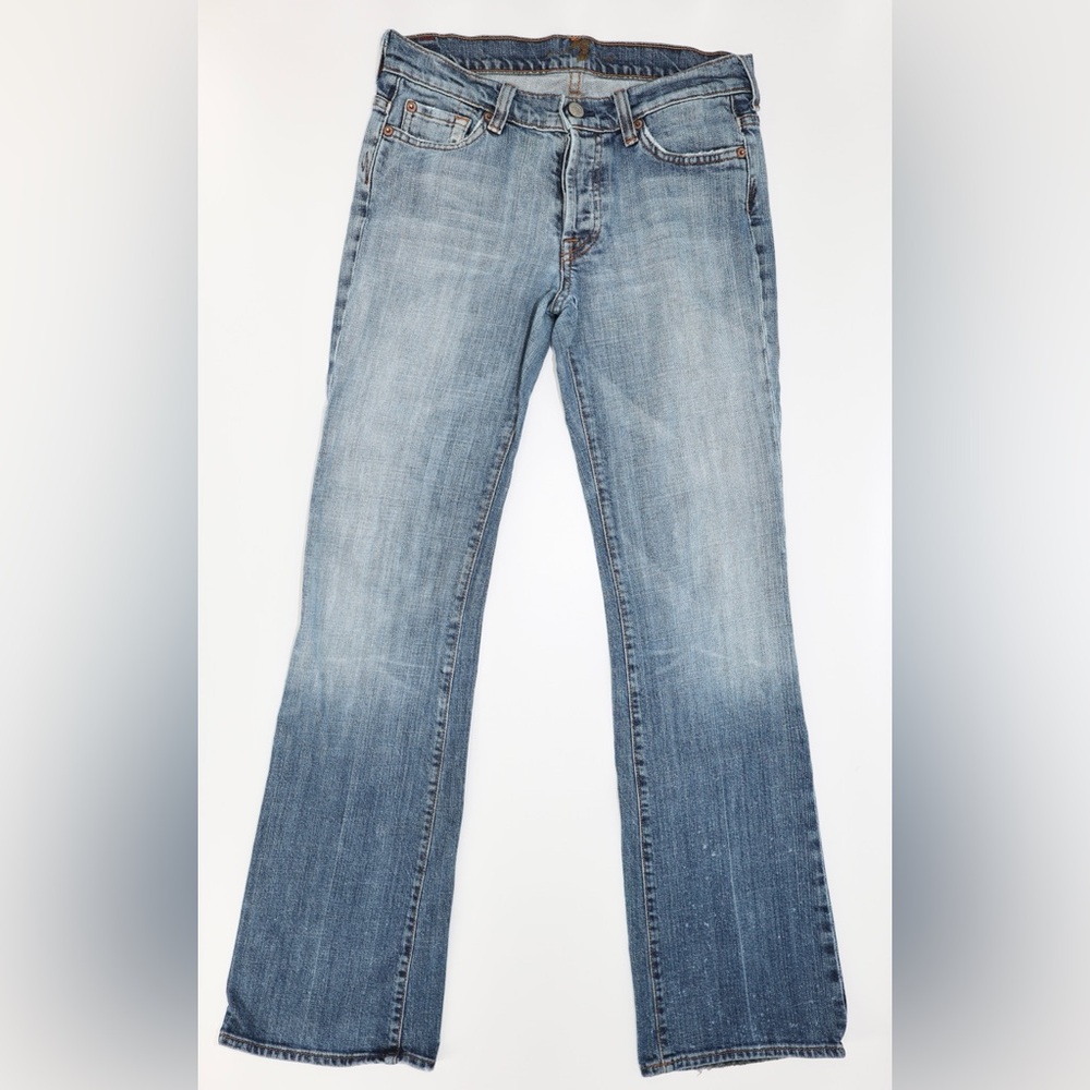 7 For All Mankind Light Blue Straight Leg Jeans